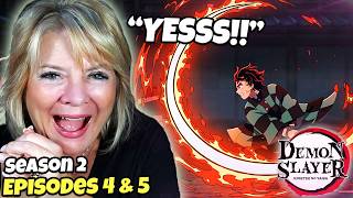 DAKI VS TANJIRO Mom Reacts To DEMON SLAYER EP 4 amp 5 [upl. by Gautea]