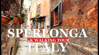 Castello Caetani and Sperlonga Lazio Italy【Walking Tour】 History in Subtitles  4K [upl. by Netram]