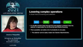 2021 LLVM Dev Mtg “Bringing up GlobalISel for optimized AArch64 codegen” [upl. by Gusella743]