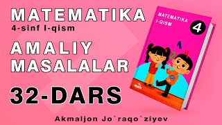 4sinf Matematika 32dars Amaliy masalalar [upl. by Shelly]