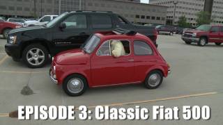 Giant Drives Classic Fiat 500  CAR and DRIVER [upl. by Ramat]