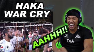 AHHH AMERICAN REACTS War Cry v Haka  NRL All Stars 2022 [upl. by Ahsena]