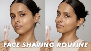 My Face Shaving Routine for Smooth and Glowy Skin ✨ [upl. by Ratna]