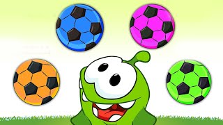 Aprende Con Om Nom  Aprende los colores con balones de fútbol  Vídeos educativos [upl. by Ylreveb]