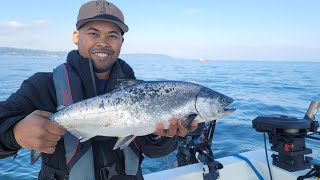 My First Time Salmon Trolling On The Boat [upl. by Mckale759]