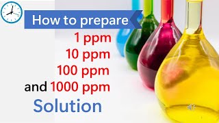 How to prepare 1ppm 10ppm 100ppm and 1000ppm solution  ppm solution preparation [upl. by Ciapha]