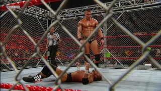 Randy Orton vs Triple H Steel Cage WWE Championship Match Pt2 Judgment Day 2008 [upl. by Allan]