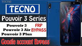 Tecno Pouvoir 3 Air frp bypass Tecno LC6a Google account bypass amp All Pouvoir 3 Series No PC Easy [upl. by Wilmette824]