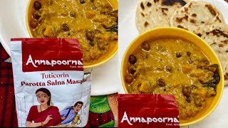 Annapoorna tuticorin parotta Salna Masala  Easy and simple parotta salna  Annapoorna Masala [upl. by Wynn]