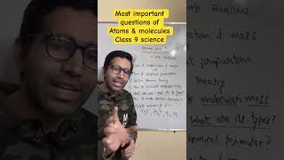 Most important questions of atoms amp molecules class 9 science chemistry shorts ncert [upl. by Eclud]