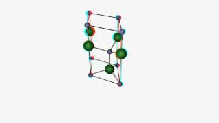 Wurtzite crystal  3D  anaglyphe [upl. by Llerref]