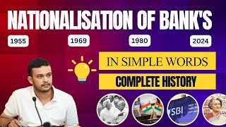 Nationalization of Banks in India  Banking System in India  Banking History  Indian Economy [upl. by Elleirb]