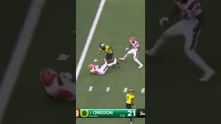 Oregon Running Back Hits The Truck Button On The Defensive Player [upl. by Sielen]