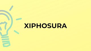 What is the meaning of the word XIPHOSURA [upl. by Chessa]