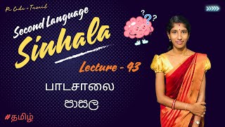 பாடசாலை தொடர்பானவற்றை சிங்களத்தில் கற்றல்  பெயர்ச்சொற்கள்  Pi Code  Tamil lec43 [upl. by Yendirb808]