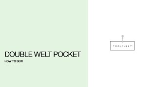 How to sew a double welt pocket [upl. by Evvy]