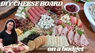 CHARCUTERIE ON A BUDGET DIY CHEESE PLATTER [upl. by Eirol]