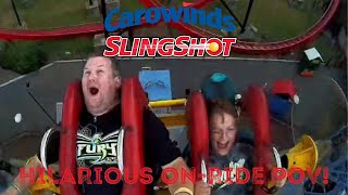 We Rode Slingshot at Carowinds Hilarious OnRide Reaction WARNING Please DO NOT Use Headphones [upl. by Faust140]