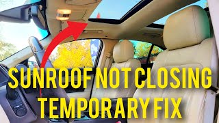 2014 LINCOLN MKS SUNROOF OPENS BUT WONT CLOSE NOT WORKING HOW TO OPEN CLOSE WITHOUT BUTTONS TEMP FIX [upl. by Neb]