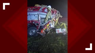 Hillsboro fire truck hit while working accident [upl. by Lrigybab694]