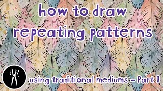 HOW TO  Draw a Repeating Pattern Tutorial  Part 1 [upl. by Anyalram]