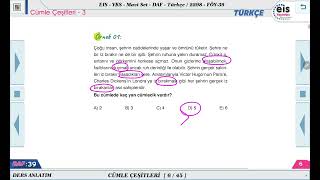 Mavi Set Türkçe  Cümle Çeşitleri  3 📝 [upl. by Aimat]