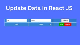 How to update the object in react  Update a Record in React JS [upl. by Brittaney]