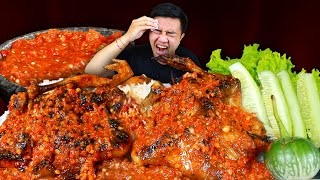 TANGAN PANAS 🥵 MUKBANG 2 EKOR AYAM BAKAR TALIWANG MANDI SAMBAL SETAN TERPEDAS [upl. by Aiza]