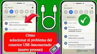 Cómo solucionar el problema del conector USB de Samsung conectado y desconectado nuevo proceso [upl. by Mcclain93]