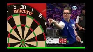 freccette  italia vs austria pdc world cup 2016 [upl. by Lemor]