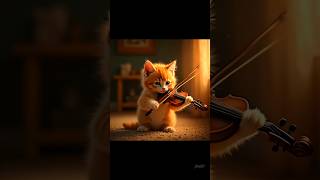 cat playing violin violin youtube ai youtubevideos youtubeshort youtubevideo shorts short [upl. by Alekram873]