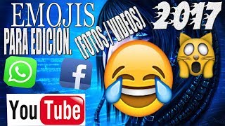 Packs Descarga Emojis  Emoticones de Facebook  Whatsapp Para Editar Videos  Fotos 2017 [upl. by Anamuj]