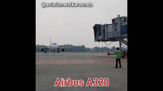 Marshaller in Sight Airbus A320 Arriving to the Parking Position aviation airlines shorts [upl. by Airyk]