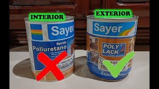 Preparación y aplicación Barniz de poliuretano INTERIOR vs EXTERIOR [upl. by Candy264]