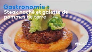 Gastronomie  steak haché et galette de pommes de terre [upl. by Nelleus705]