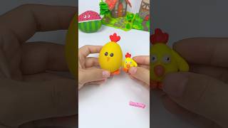 How To Make Chicken From Egg Surprise Gift shorts bearfamily diy craft love art [upl. by Nakhsa]