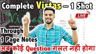 1 Shot of Vistas from 1 Page short Notes  LIVE Stream  CBSE Class 12th [upl. by Rosenblast]