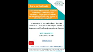 Avaliação dos fatores de risco associados à infecção por Enterococcus spp resistentes à vancomicin [upl. by Krawczyk]