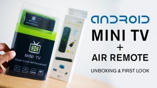 Android Mini TV  Air Remote  Unboxing and First look [upl. by Eelamme]