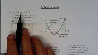 Calc 1  Definite Integral – Intro to Negative Net Area [upl. by Trout]