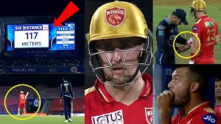 Rashid Khan Check Liam Livingstone Bat After Livingstone Hits 117m Six In GT vs PBKS Match  IPL [upl. by Adi143]