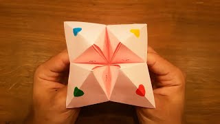 How To Make a Paper Fortune Teller  EASY Origami [upl. by Euv]