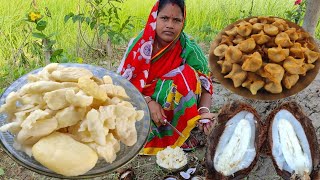 মিষ্টি নরম তাল শাঁসের ভাজা পিঠা। vaja pitha recipe। Tal sanshes recipe। তাল আটি রেসিপি। [upl. by Ahto]