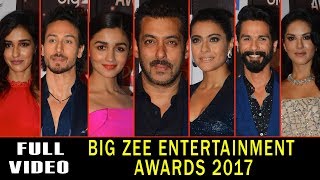 Big Zee Entertainment Awards 2017 Red Carpet Full Video  Salman KhanShahid KapoorKajol [upl. by Ainirtak]