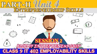 Role of Entrepreneurship  Unit 4 Entrepreneurship Skills  Session 2  Class 9 IT 402 [upl. by Lovich439]