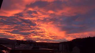 Red Sky Sunset Timelapse 1080p [upl. by Ateuqal287]