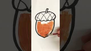 How to Draw an Acorn artforkids learntodraw acrylicpainting shortvideo acorn [upl. by Ynattir860]