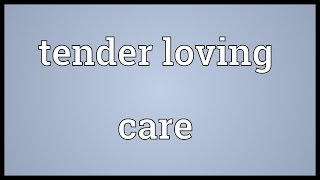 Tender loving care Meaning [upl. by Rabbaj547]