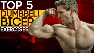 Top 5 Dumbbell Bicep Exercises Build Muscle amp Strength [upl. by Atinuj595]