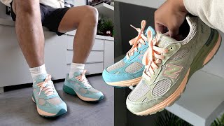 Joe Freshgoods x New Balance 993 Arctic Blue amp Sage Green  review amp on feet [upl. by Priscilla837]